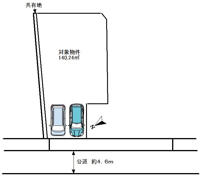 Compartment figure. Land price 11.3 million yen, Land area 140.24 sq m