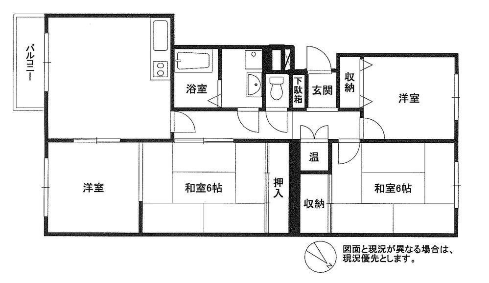 Floor plan. 4LDK, Price $ 40,000, Occupied area 76.24 sq m , Balcony area 2.61 sq m