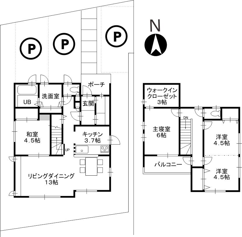 Floor plan. 26,800,000 yen, 4LDK, Land area 185.52 sq m , Building area 101.02 sq m