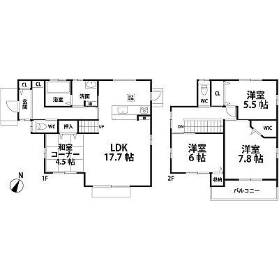 Floor plan. 24,800,000 yen, 4LDK, Land area 175.82 sq m , Building area 101.85 sq m floor plan!