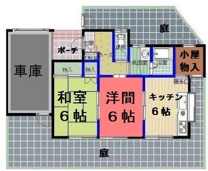 Floor plan. 16 million yen, 2DK, Land area 133.06 sq m , Building area 43.88 sq m