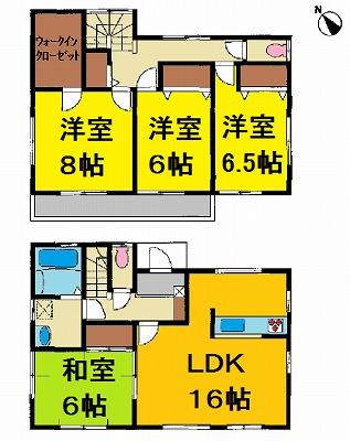 Floor plan. 27,980,000 yen, 4LDK, Land area 169.41 sq m , Building area 105.98 sq m