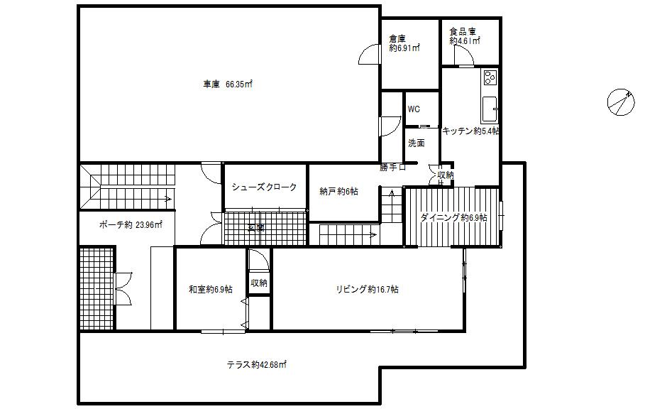 Floor plan. 81,800,000 yen, 4LDK + S (storeroom), Land area 523.17 sq m , Building area 310.79 sq m 1 floor