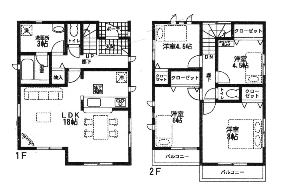 Floor plan. 25,800,000 yen, 4LDK, Land area 164.19 sq m , Building area 95.58 sq m