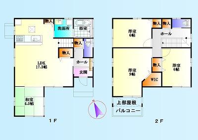 Floor plan. 24,300,000 yen, 4LDK, Land area 109.95 sq m , Building area 101.02 sq m relatively popular is a high floor plan (^_^) /  Living and Japanese-style room is a place that can be used To spacious to release a is usually Tsuzukiai, Has gained support from people of all ages! (^^)!