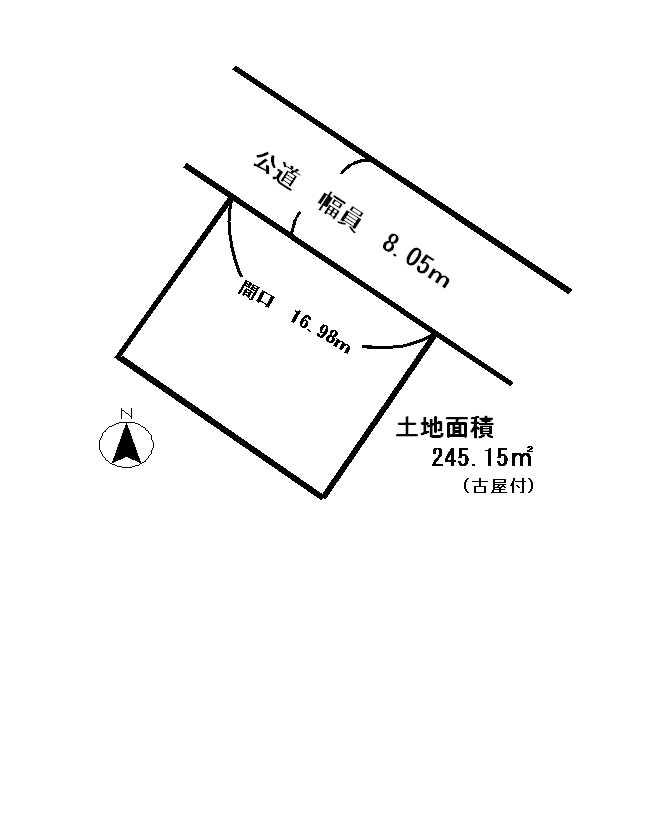 Compartment figure. Land price 19,400,000 yen, Land area 245.15 sq m