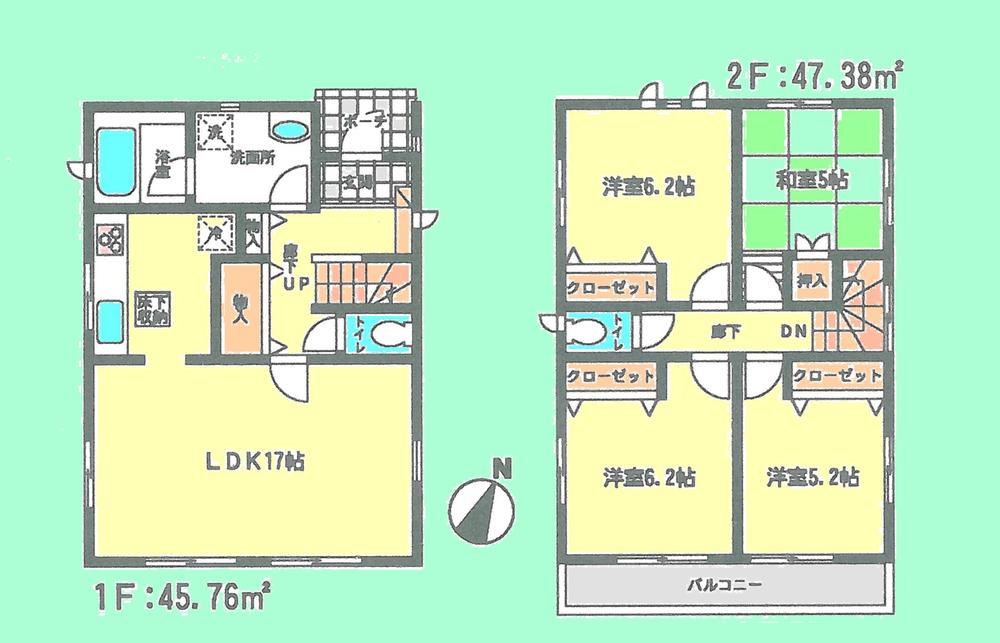 Floor plan. Price 23.8 million yen, 4LDK, Land area 135.94 sq m , Building area 93.14 sq m
