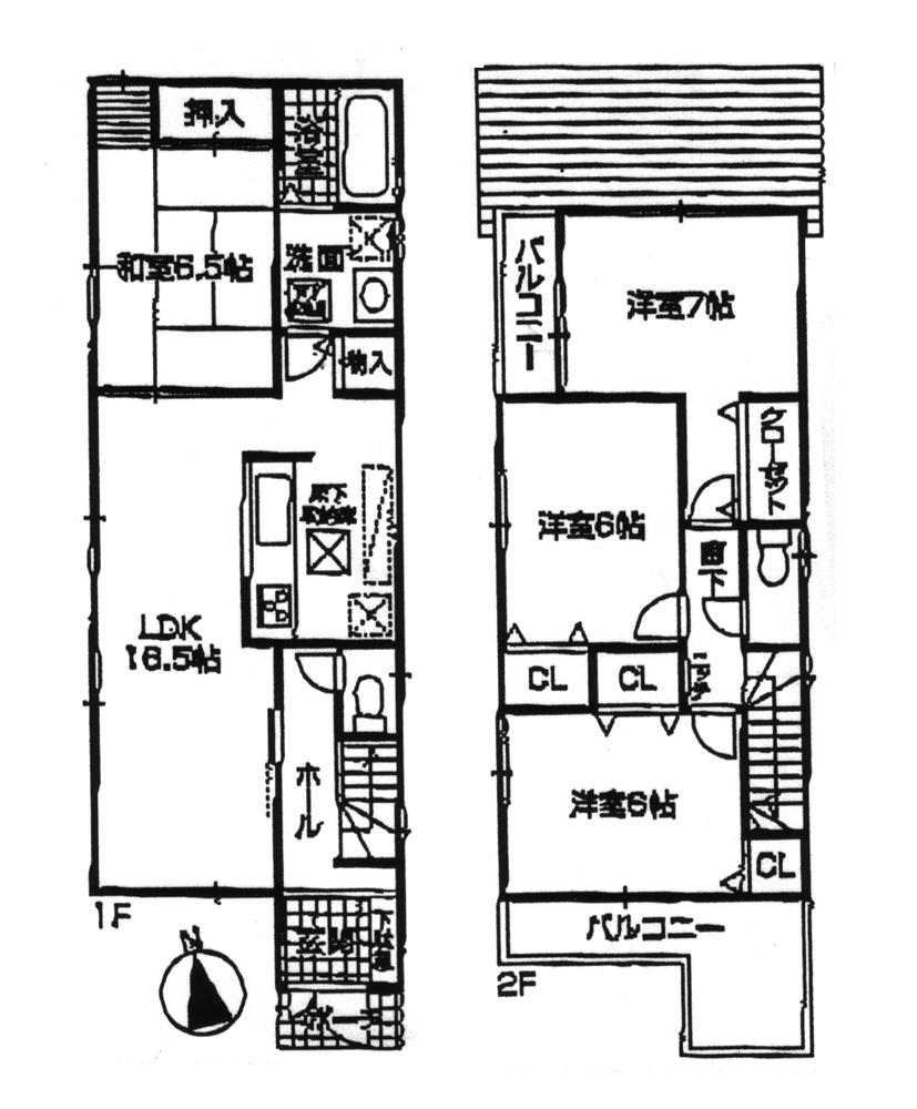 Floor plan. 28,300,000 yen, 4LDK, Land area 118.11 sq m , Building area 97.2 sq m