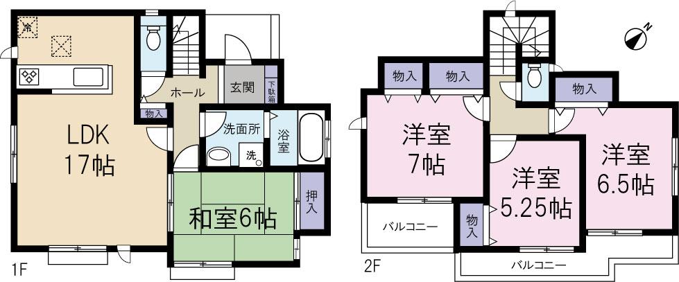 Floor plan. 30,800,000 yen, 4LDK, Land area 200.28 sq m , Building area 99.98 sq m Floor