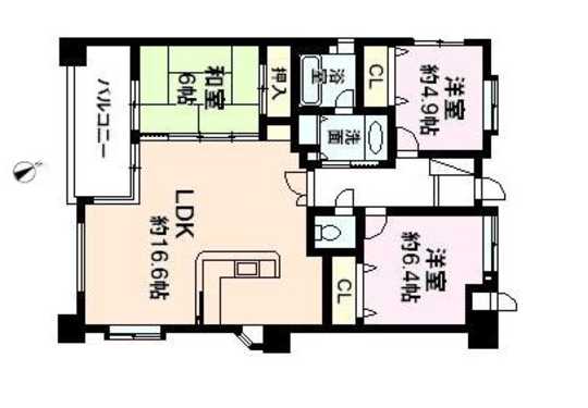 Floor plan. 3LDK, Price 14.5 million yen, Occupied area 75.19 sq m , Balcony area 8.46 sq m