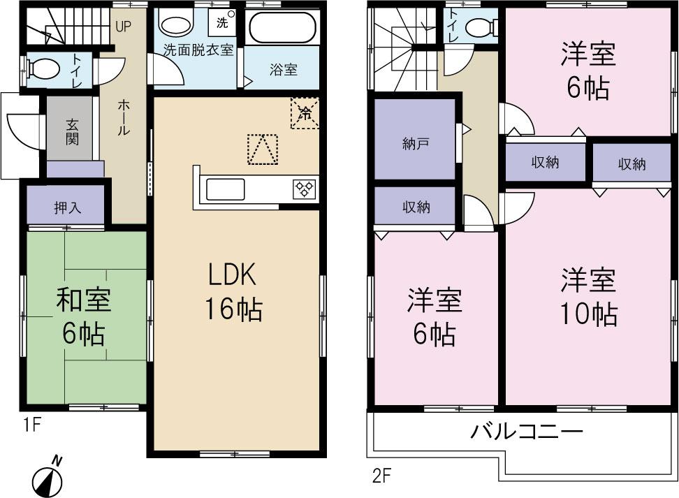 Floor plan. 27,980,000 yen, 4LDK + S (storeroom), Land area 165.53 sq m , Building area 106.82 sq m Floor