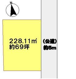 Compartment figure. Land price 8.8 million yen, Land area 228.11 sq m