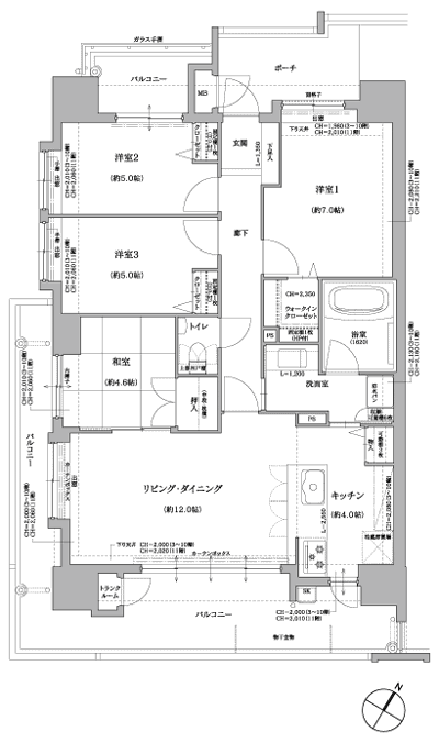 Floor: 4LDK, occupied area: 84.73 sq m, Price: 28,700,000 yen ・ 29,100,000 yen