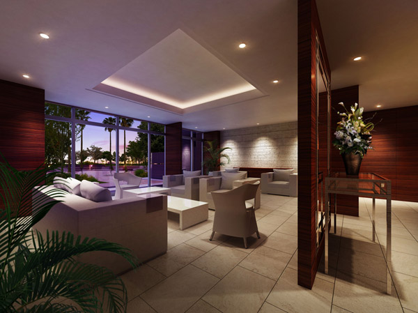 Shared facilities.  [Lounge] Rendering
