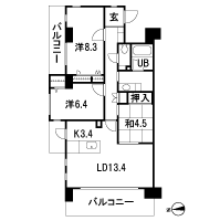 Floor: 3LDK, occupied area: 84.17 sq m, Price: 25,300,000 yen ~ 30,700,000 yen (tentative)