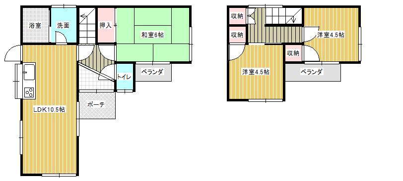 Floor plan. 14.9 million yen, 3LDK, Land area 128.76 sq m , Building area 69.03 sq m