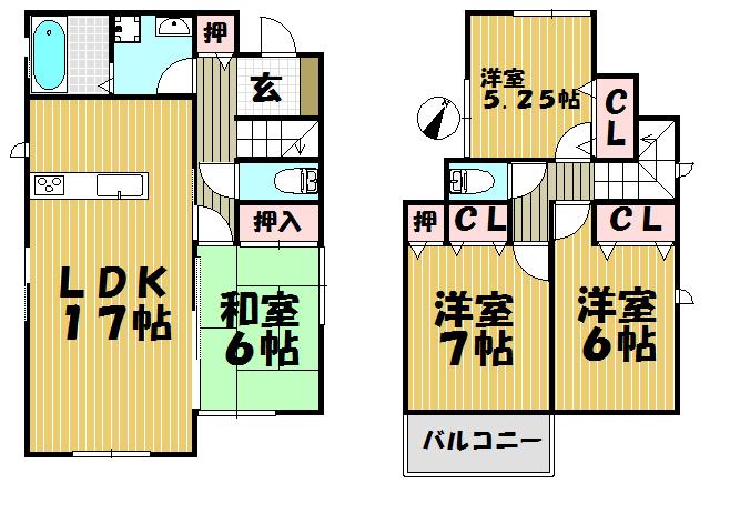 Floor plan. (1 Building), Price 28.8 million yen, 4LDK, Land area 140.73 sq m , Building area 97.71 sq m