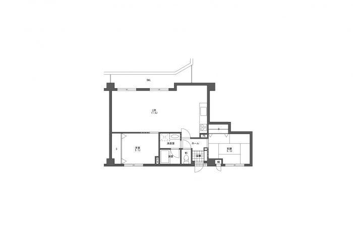Floor plan. 2LDK, Price 9.7 million yen, Occupied area 60.57 sq m , Balcony area 9.62 sq m
