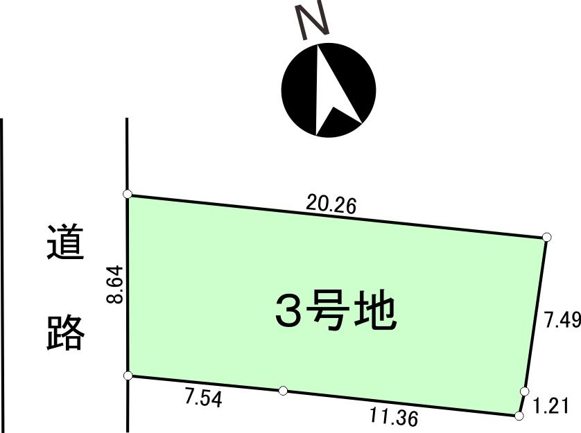 Compartment figure. Land price 13,350,000 yen, Land area 169.74 sq m