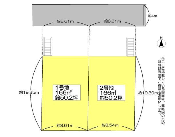 Compartment figure. Land price 14.5 million yen, Land area 166 sq m