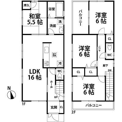 Floor plan. 28.8 million yen, 4LDK, Land area 117.22 sq m , Building area 93.15 sq m floor plan