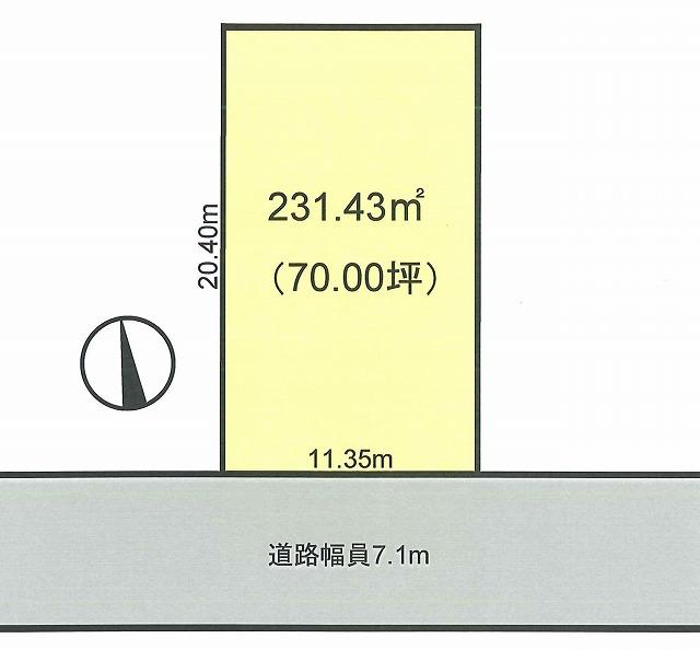 Compartment figure. Land price 7.8 million yen, Land area 231.43 sq m