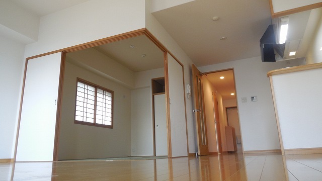 Living and room. Bright Japanese-style room corner
