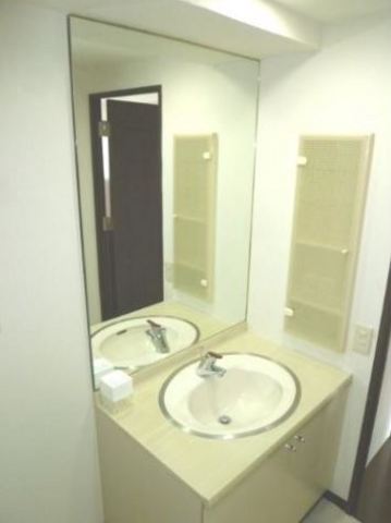 Other room space. This mirror is large in a separate basin