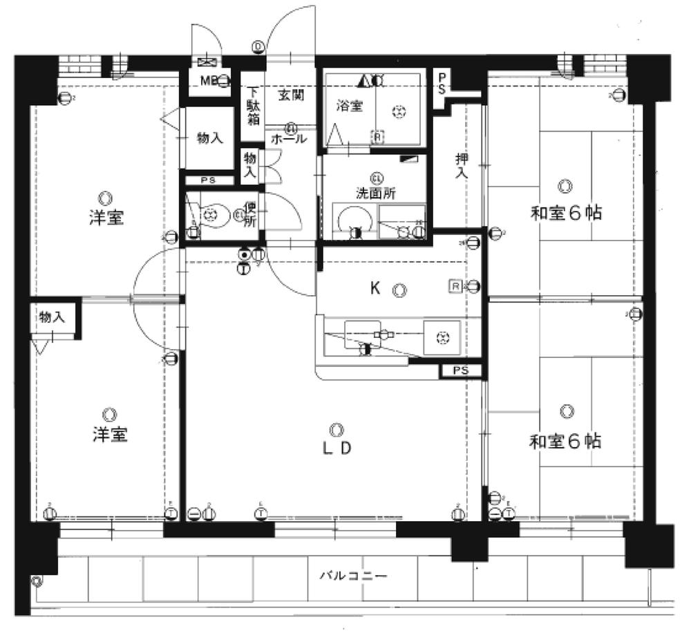 Floor plan. 4LDK, Price 8.5 million yen, Occupied area 78.28 sq m , Balcony area 13.39 sq m