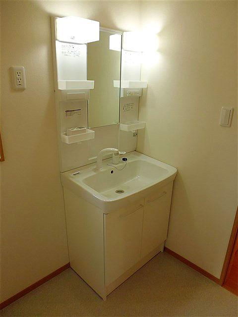 Wash basin, toilet. Washbasin with shower