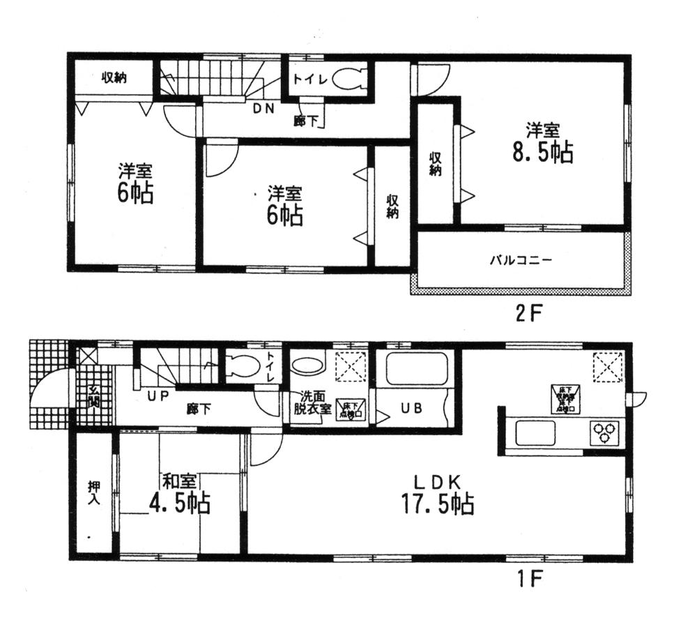 Floor plan. 24,980,000 yen, 4LDK, Land area 165.61 sq m , Building area 103.5 sq m