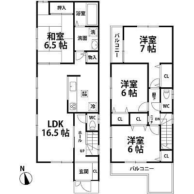 Floor plan. 28,300,000 yen, 4LDK, Land area 116.11 sq m , Building area 97.2 sq m floor plan