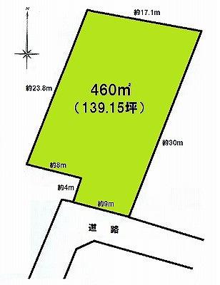Compartment figure. Land price 16 million yen, Land area 460 sq m