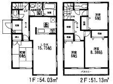 Floor plan. 26,480,000 yen, 4LDK + S (storeroom), Land area 169.37 sq m , Building area 105.16 sq m 4LDK