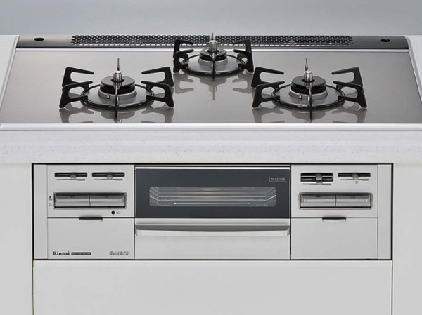 Kitchen.  [3-neck glass top stove] Glass top gas table multifunctional happy, Easy to clean. (Same specifications)