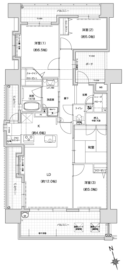 Floor: 4LDK, occupied area: 84.31 sq m, Price: 23,745,000 yen ~ 27,757,000 yen