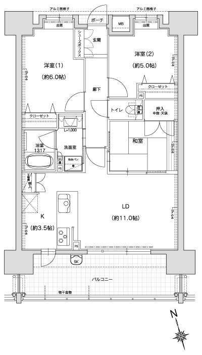 Floor: 3LDK, occupied area: 65.97 sq m, Price: 16,982,000 yen ~ 20,994,000 yen