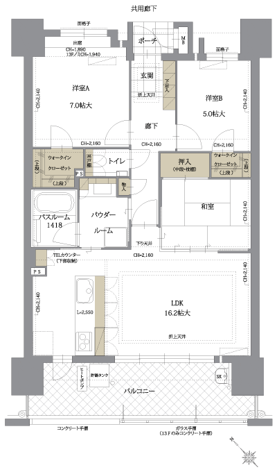 Floor: 3LDK, occupied area: 75.01 sq m, price: 20 million yen ~ 23.6 million yen