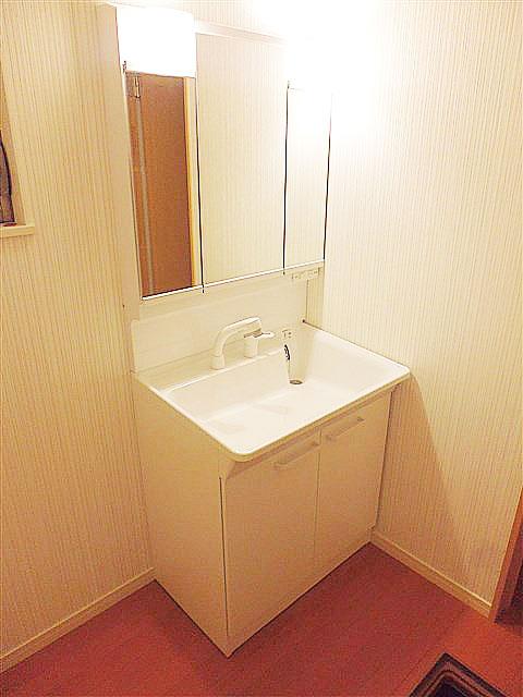 Wash basin, toilet. Washbasin with shower