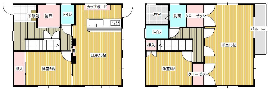 Floor plan. 19,800,000 yen, 3LDK + 2S (storeroom), Land area 119.23 sq m , Building area 125.36 sq m