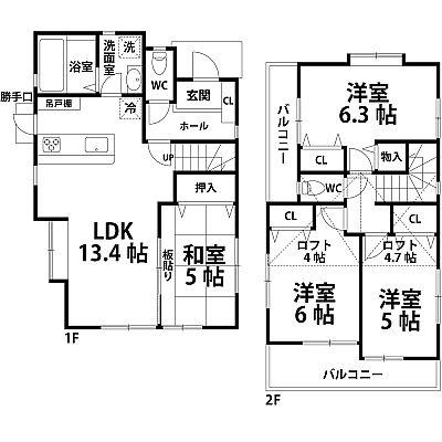 Floor plan. 26 million yen, 4LDK+S, Land area 110.71 sq m , Building area 110.08 sq m