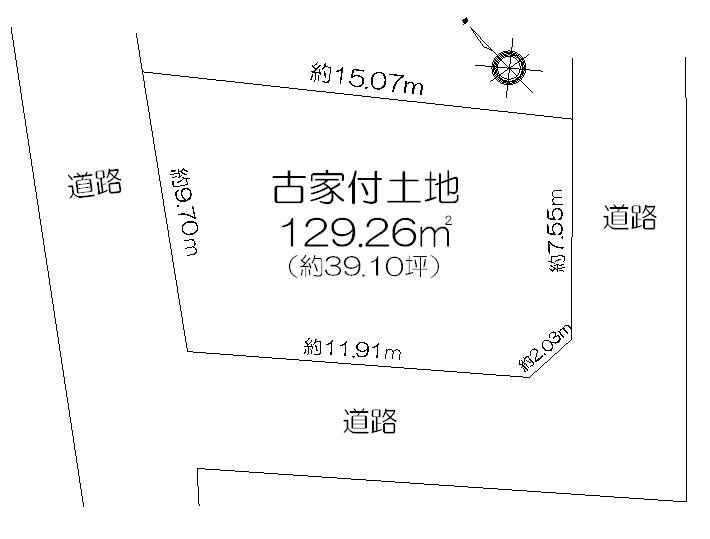Compartment figure. Land price 15.8 million yen, Land area 129.26 sq m