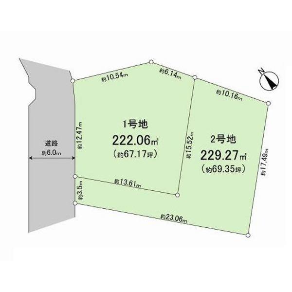 Compartment figure. Land price 31,900,000 yen, Land area 222.37 sq m