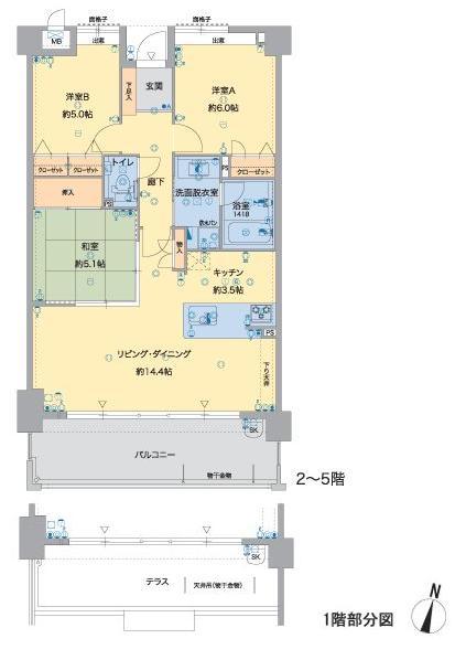 Floor plan. 3LDK, Price 25,800,000 yen, Occupied area 74.42 sq m , Balcony area 14.2 sq m   ☆ Floor plan ☆ Pet breeding consultation (within the scope of the convention)