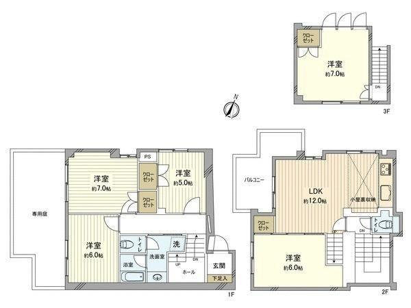 Floor plan. 4LDK, Price 17,900,000 yen, Occupied area 94.16 sq m , Balcony area 8.51 sq m