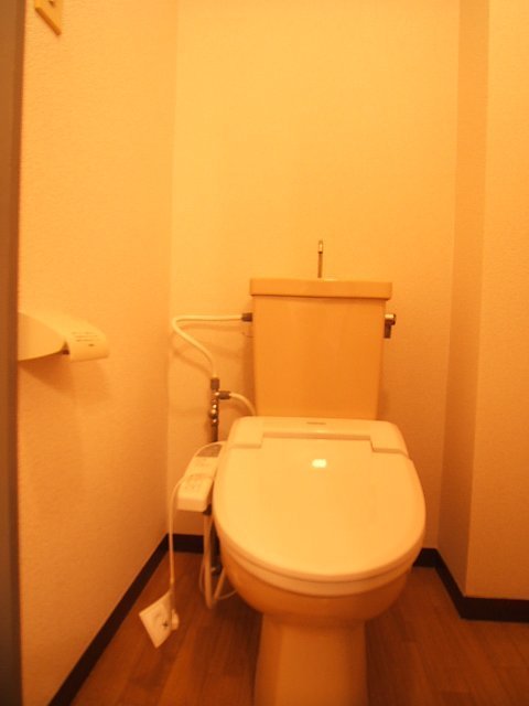 Toilet. Washlet is also equipped