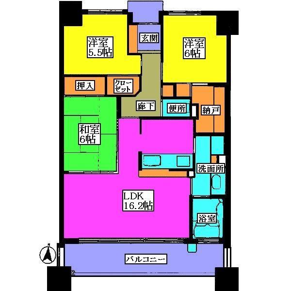 Floor plan. 3LDK + S (storeroom), Price 21 million yen, Occupied area 76.31 sq m , Balcony area 15.4 sq m