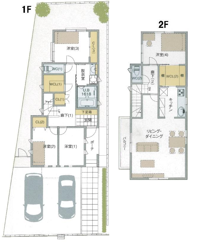 Floor plan. 39,800,000 yen, 4LDK, Land area 136 sq m , Building area 104.1 sq m 3 Building Floor