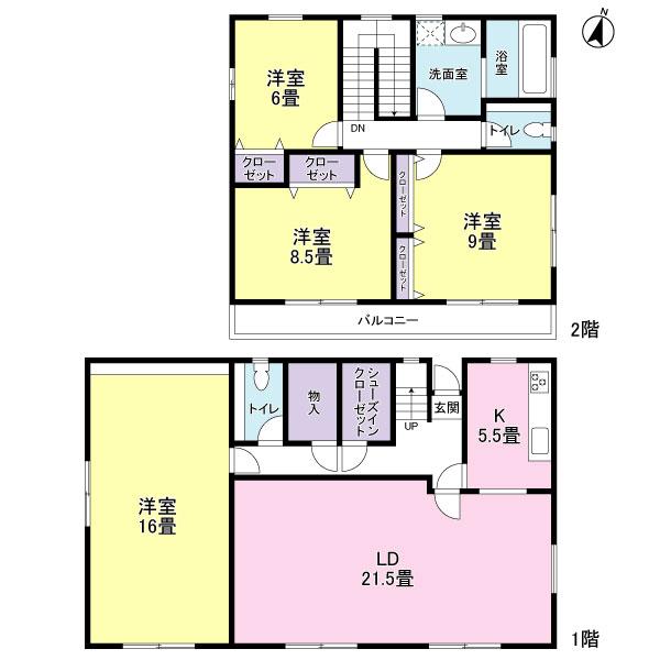 Floor plan. 39 million yen, 4LDK + S (storeroom), Land area 366 sq m , Building area 144.5 sq m