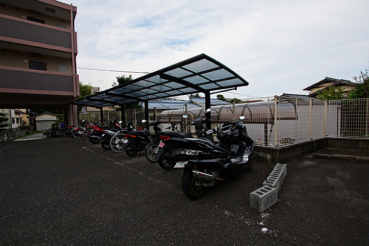 Parking lot. Bicycle-parking space